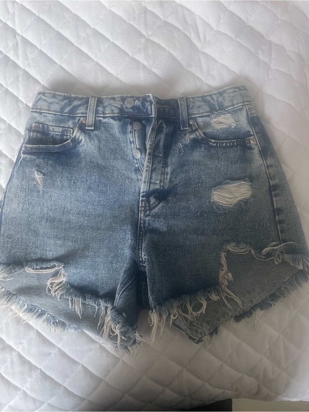 Wild fable High-Rise Distressed Denim Shorts Blue womens size 6
